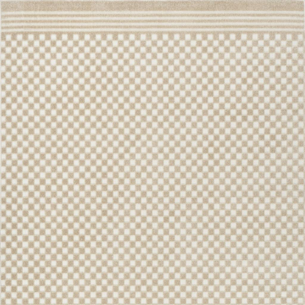 7' X 9' Beige Geometric Area Rug - Home & Garden