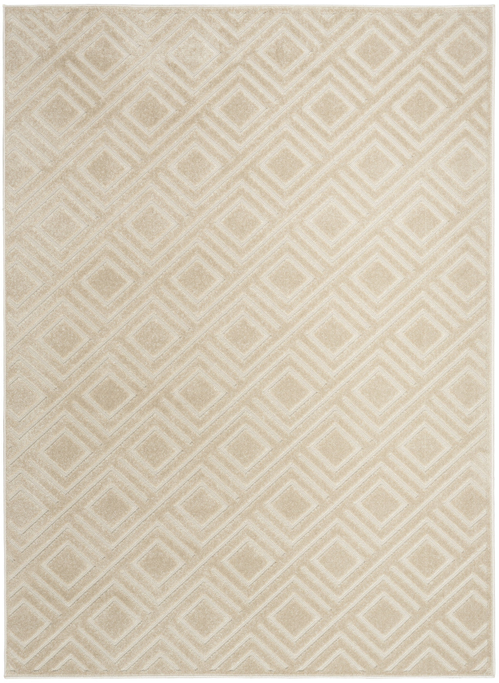 5' X 7' Beige Geometric Area Rug - Home & Garden