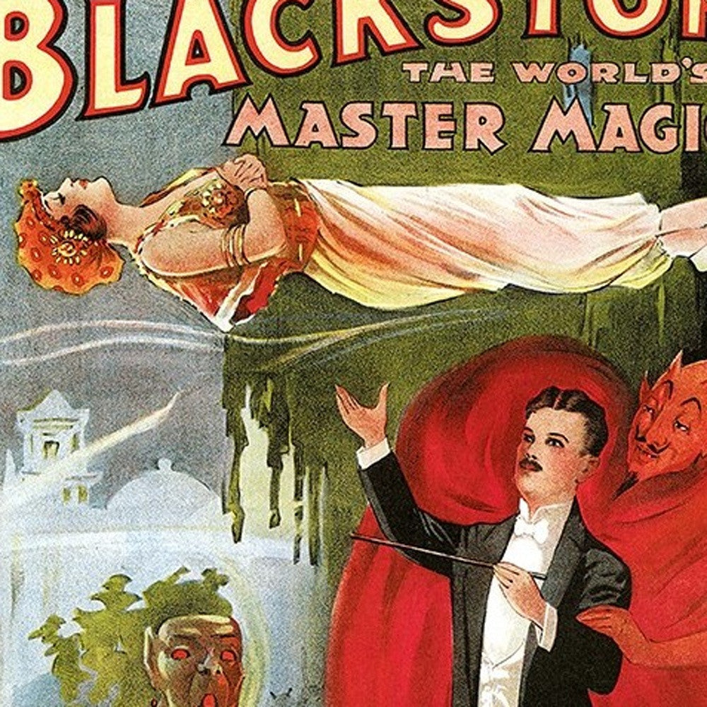 Vintage 1934 Blackstone Magic Unframed Print Wall Art - Home Decor