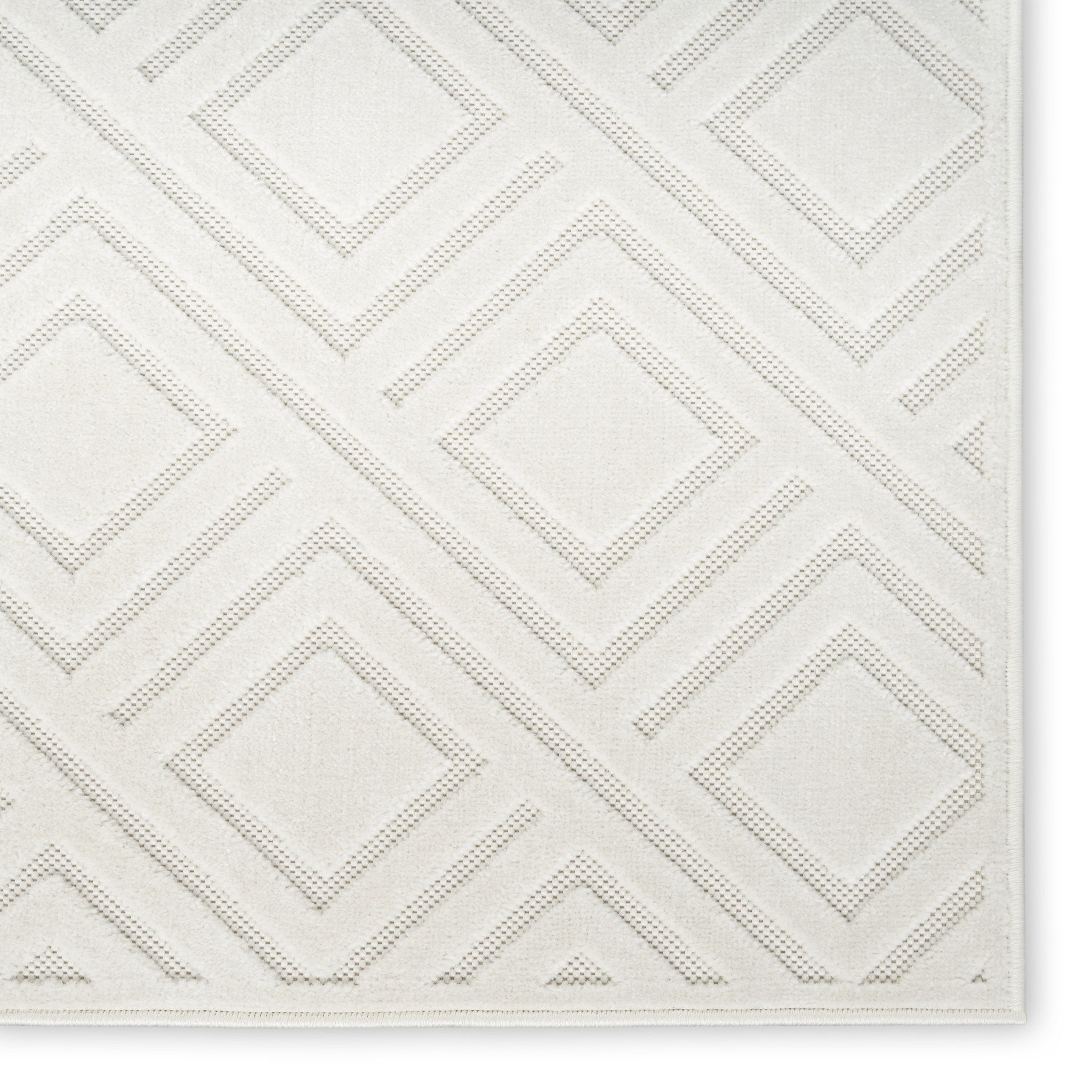 5' X 7' Cream Geometric Area Rug - Home & Garden