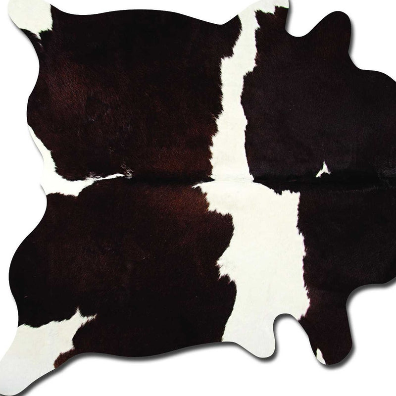 6' X 7' Brown And White Cowhide Cowhide Print Area Rug - Home Decor