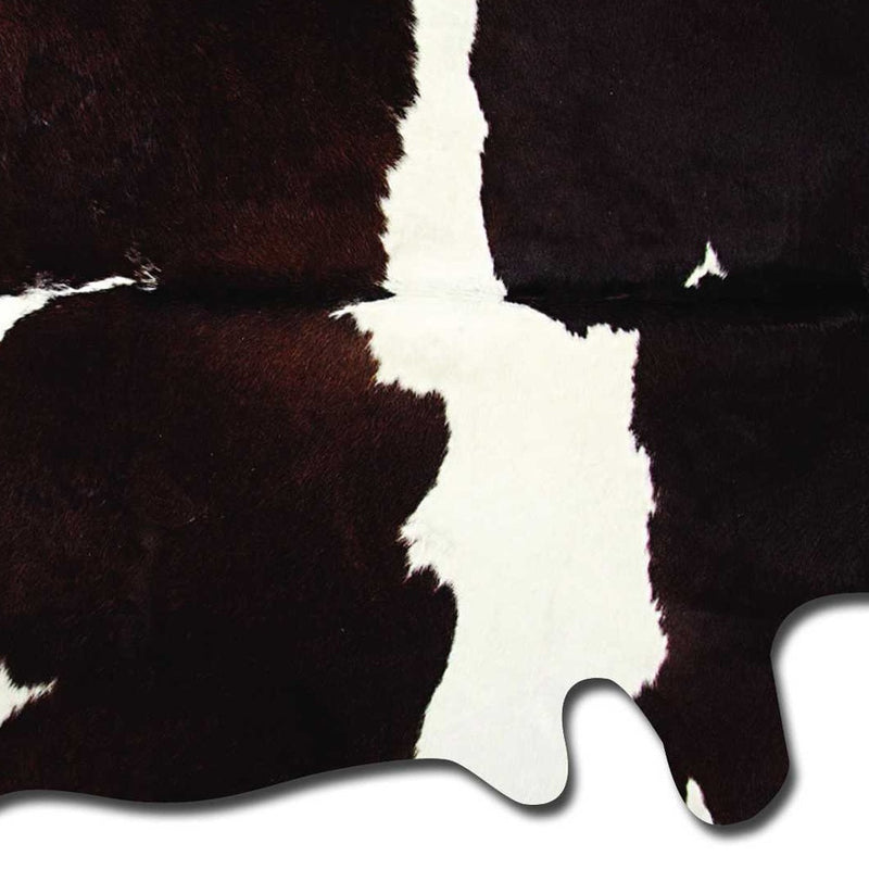 6' X 7' Brown And White Cowhide Cowhide Print Area Rug - Home Decor