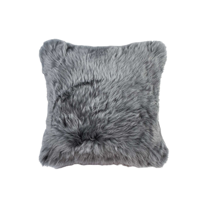 Set of Two 18" Gray Cowhide Throw Pillows - Home Decor