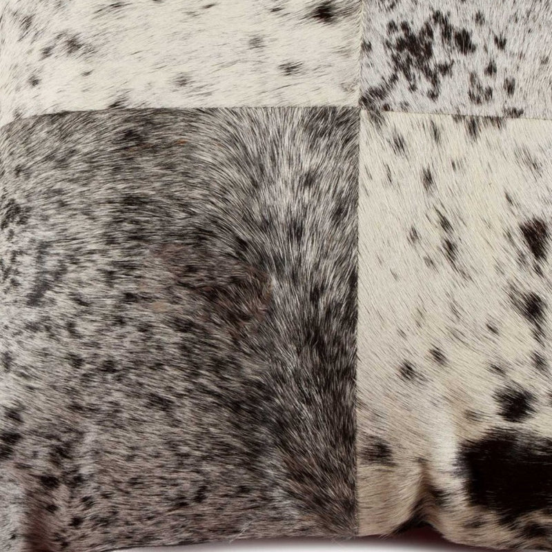 18" White Cowhide Throw Pillow - Home Decor