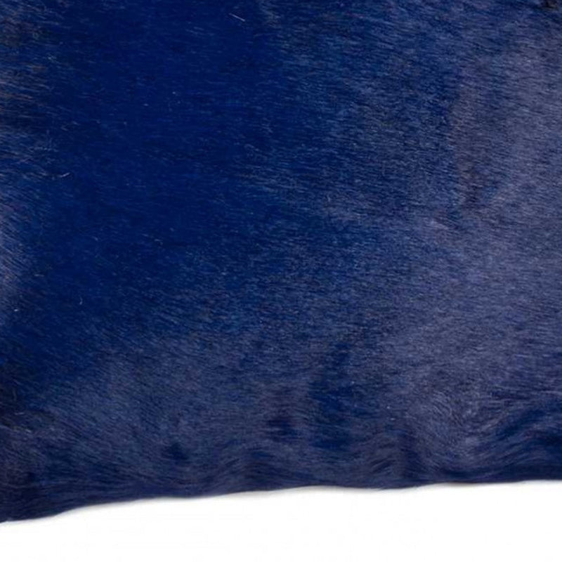 12" X 20" Navy Cowhide Throw Pillow - Home Decor