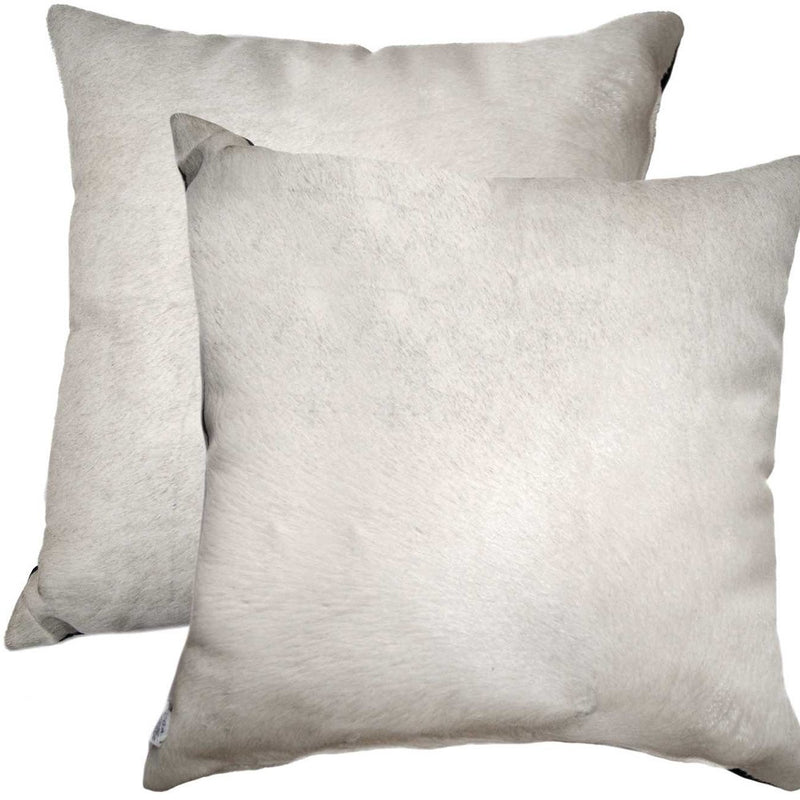 Set of Two Off White Cowhide Throw Pillow - Home Decor
