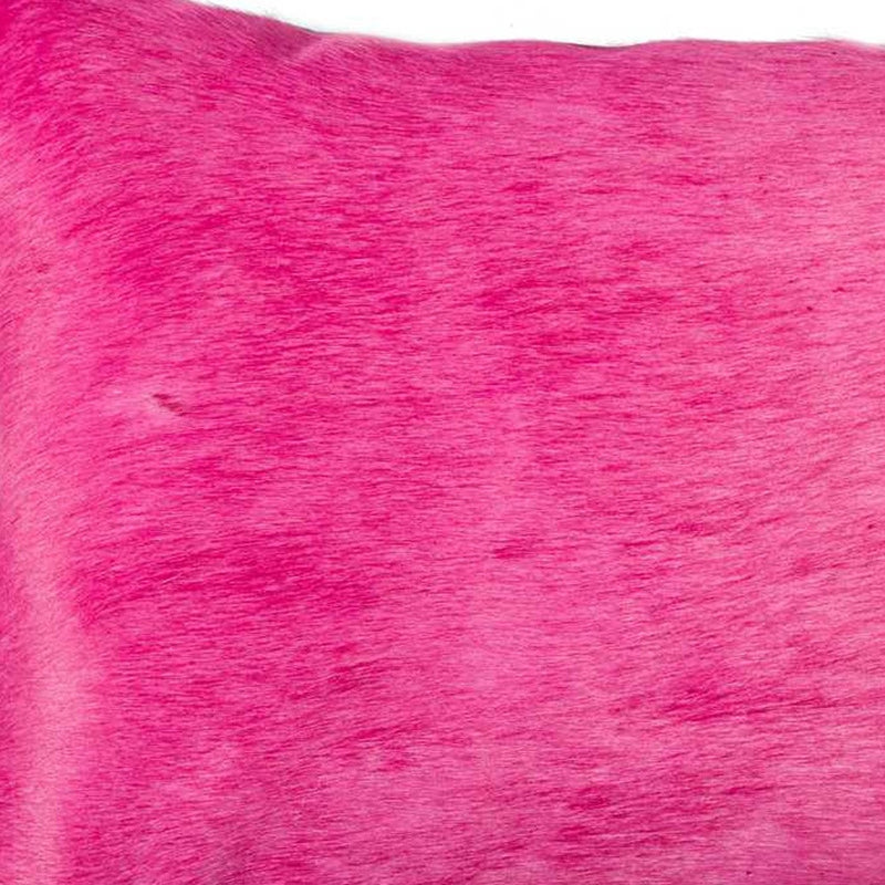 12" X 20" Fuschia Cowhide Throw Pillow - Home Decor