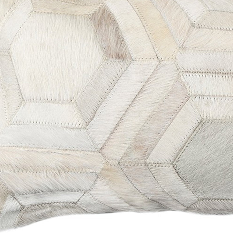 12 X 20 Black And White Cowhide Throw Pillow - Home Decor