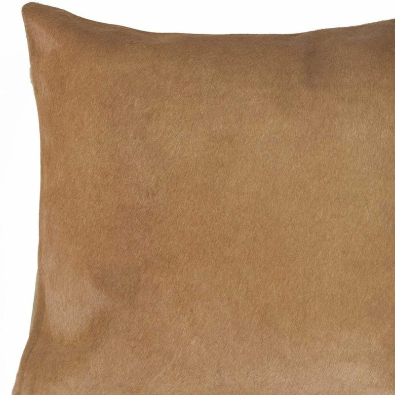 Set of Two 18" Tan Cowhide Throw Pillows - Home Decor