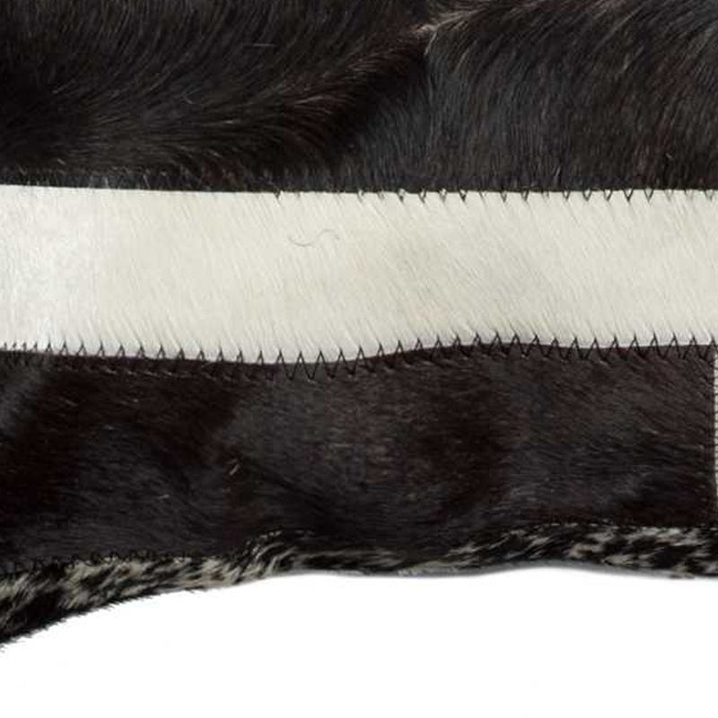 18" White And Black Cowhide Throw Pillow - Home Decor
