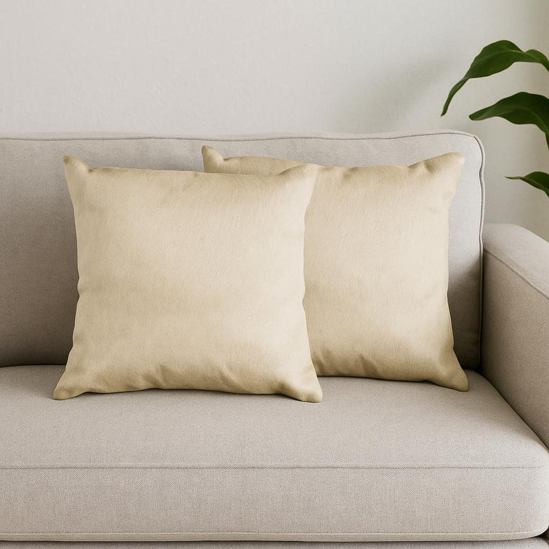 Set of Two Natural Cowhide Throw Pillow - Home Decor