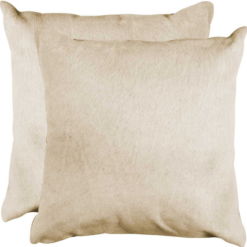 Set of Two Natural Cowhide Throw Pillow - Home Decor
