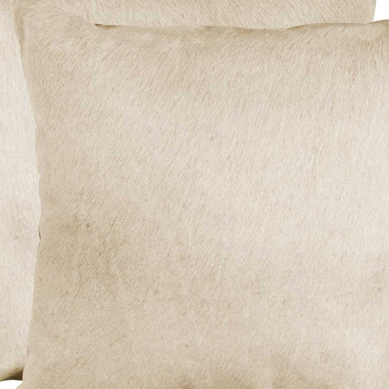 Set of Two Natural Cowhide Throw Pillow - Home Decor