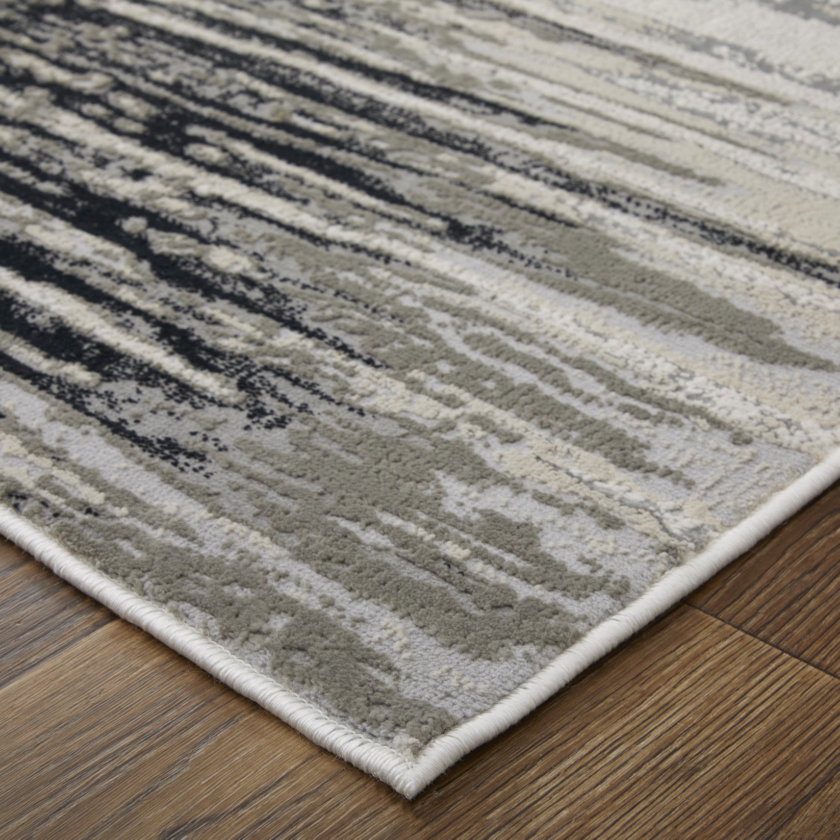 10' X 13' Black Silver And Taupe Geometric Area Rug - Home & Garden