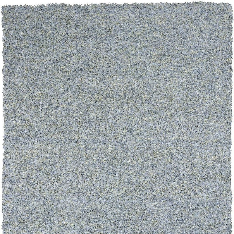 5' X 7' Blue Shag Hand Woven Area Rug - Home Decor