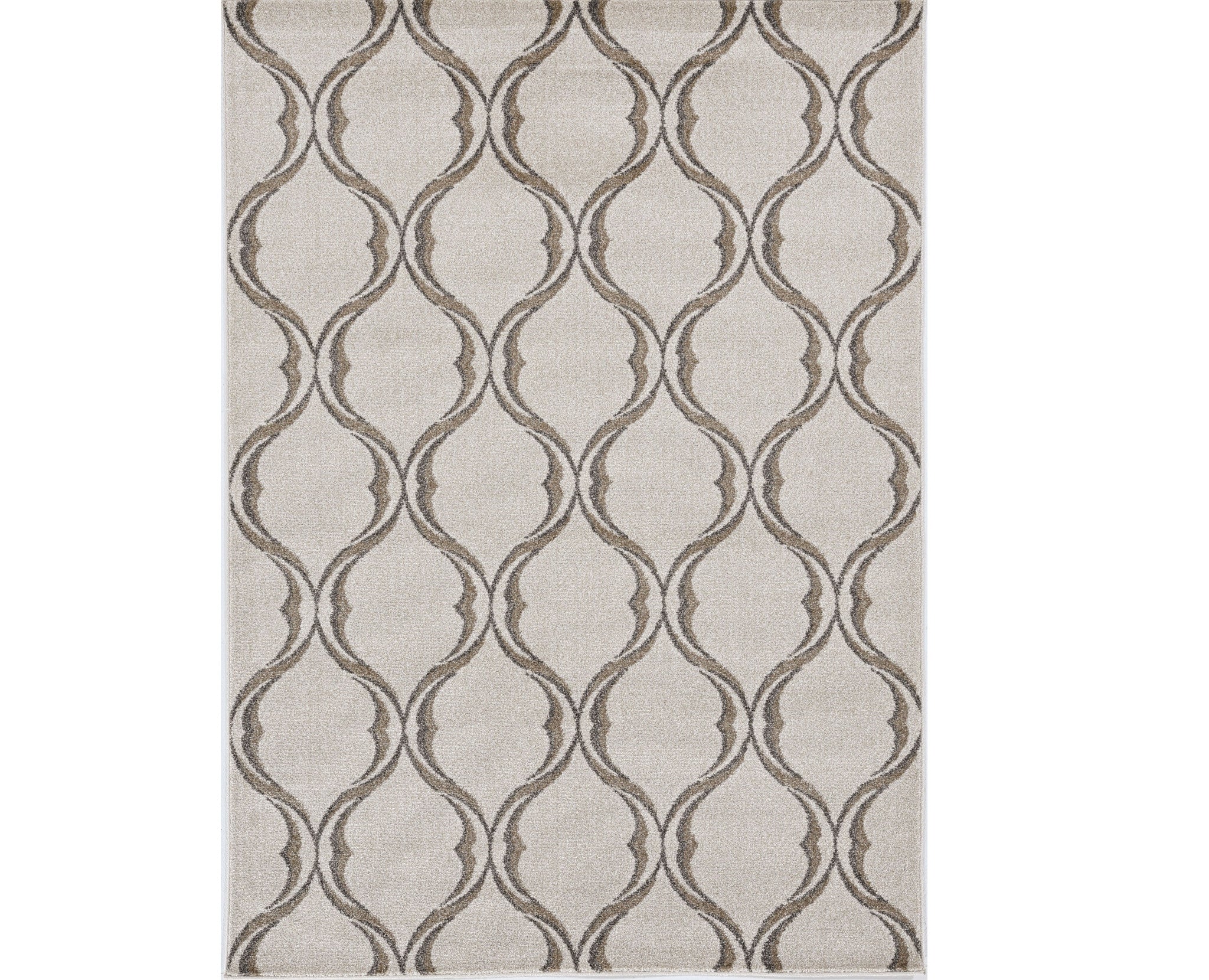 2' X 3' Sand Wavy Line Pattern Accent Rug - Home & Garden