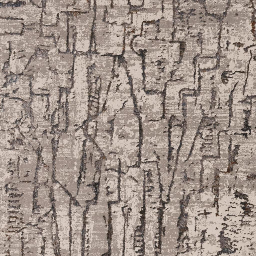 6' X 9' Gray And Black Abstract Distressed Area Rug - Home & Garden