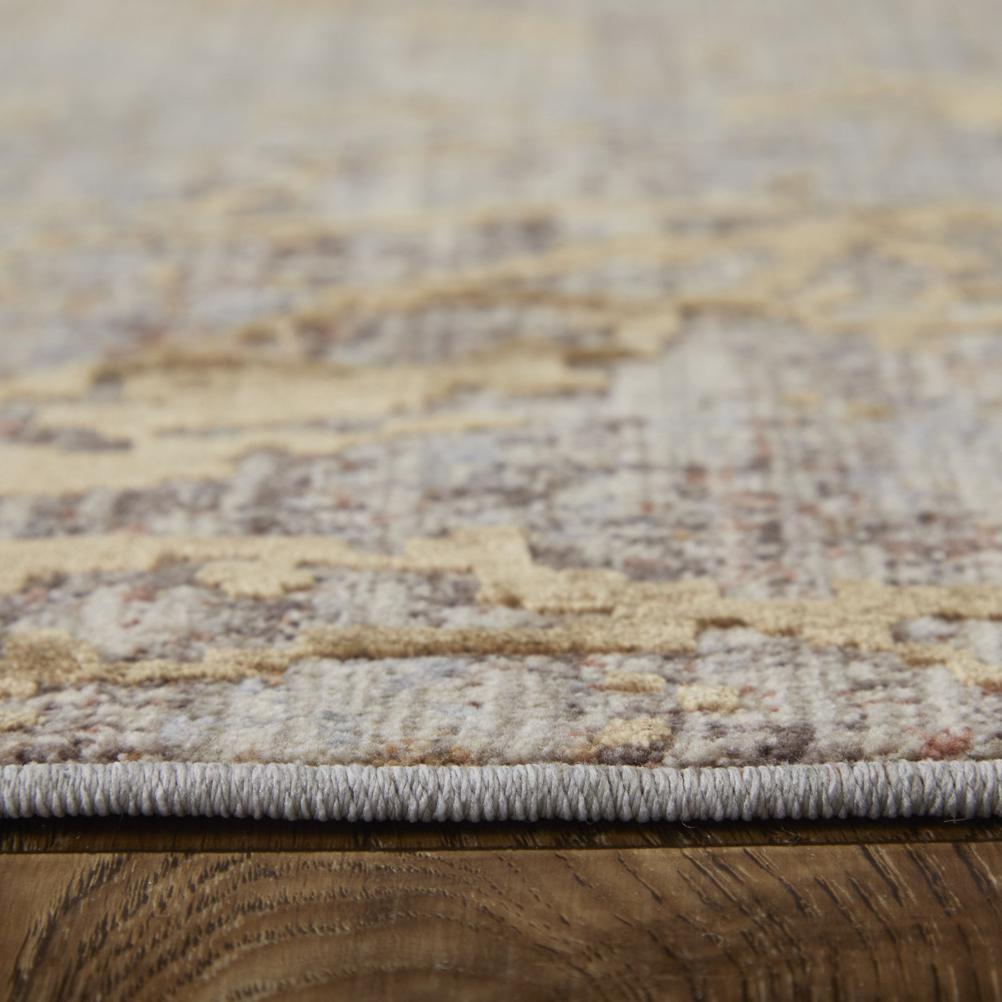 2' X 3' Tan Brown and Taupe Abstract Power Loom Area Rug - Home & Garden