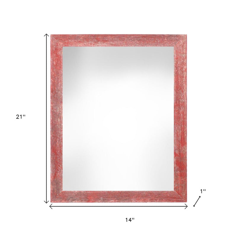 12" x 18" Red Solid Wood Hanging Picture Frame - Home Decor