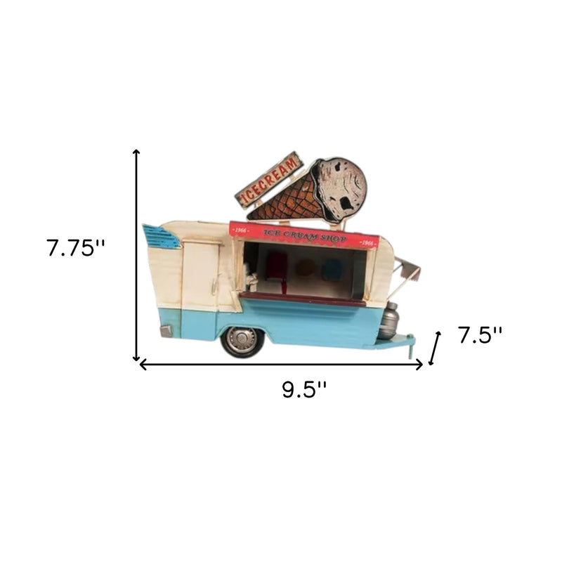 Ice Cream Trailer Metal Model - Home Decor