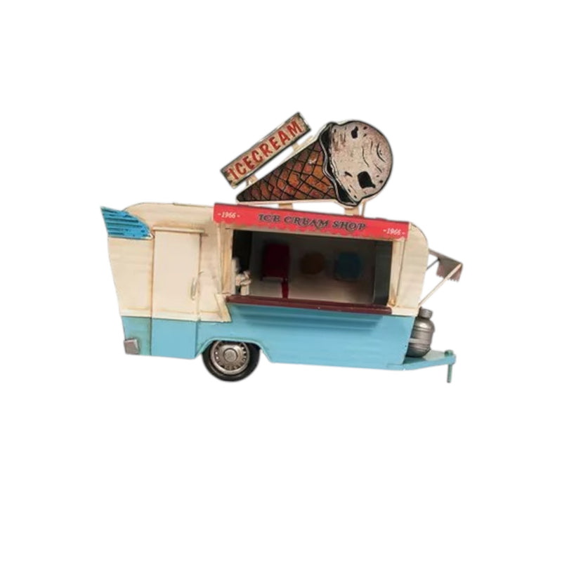 Ice Cream Trailer Metal Model - Home Decor