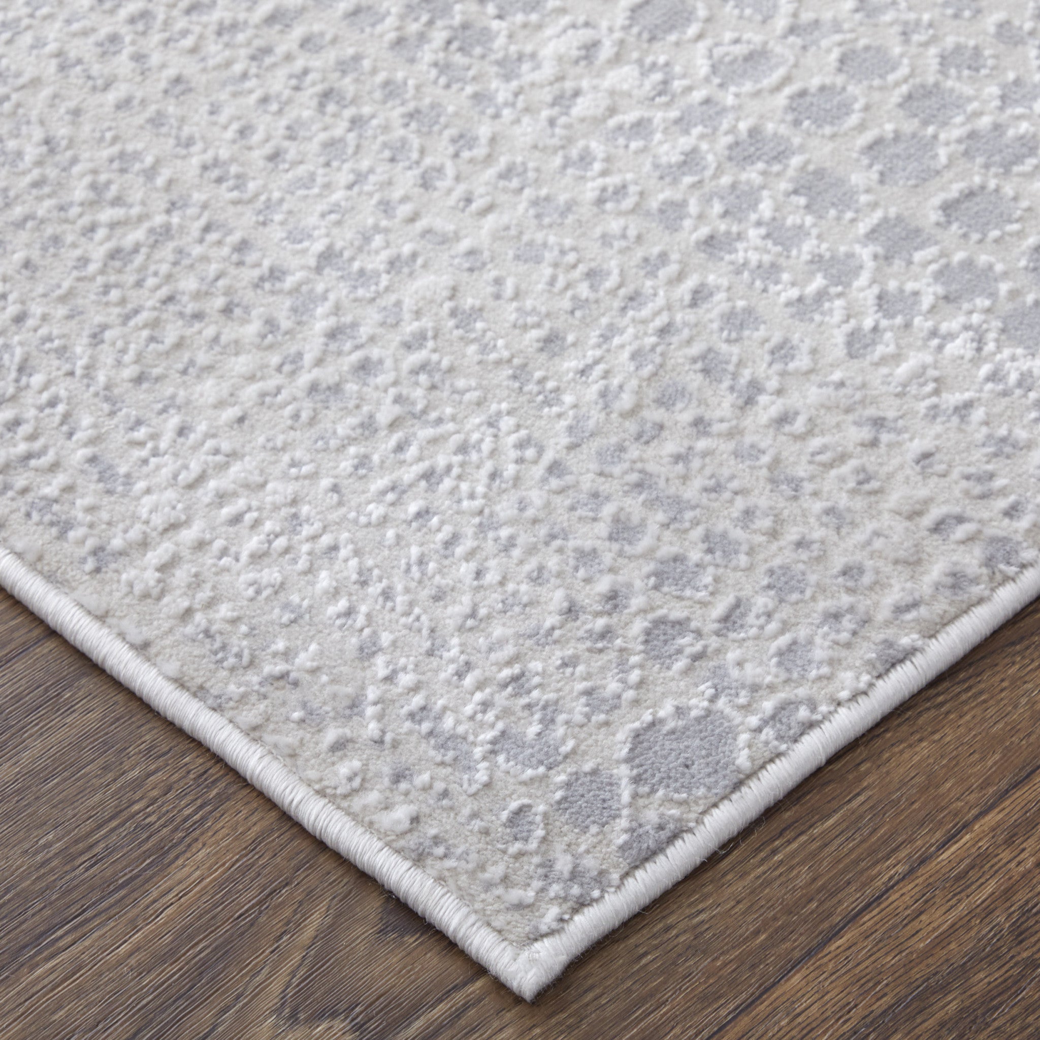 2' X 3' Gray And Ivory Abstract Distressed Area Rug - Home & Garden