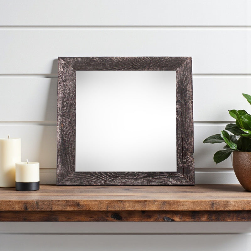 12" x 12" Black Solid Wood Tabletop Picture Frame - Home Decor