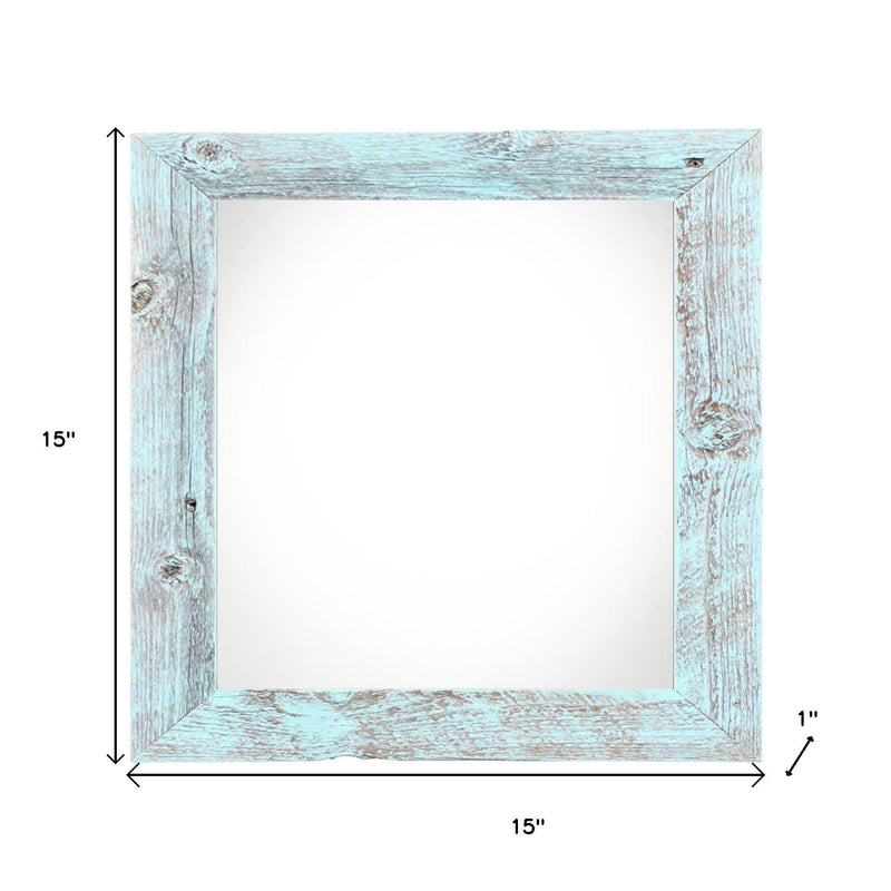 12" x 12" Blue Solid Wood Tabletop Picture Frame - Home Decor