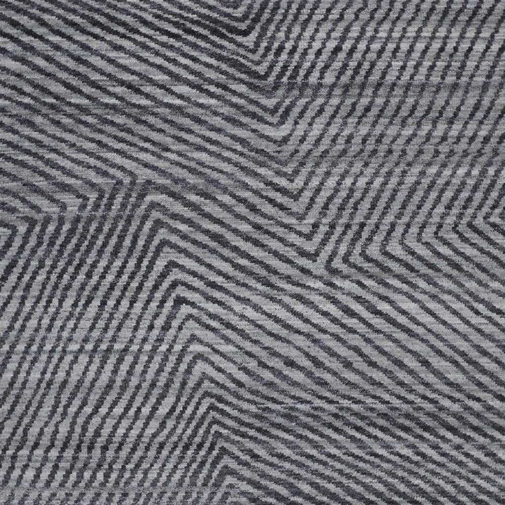 2' X 3' Gray Wool Abstract Hand Knotted Area Rug - Home & Garden
