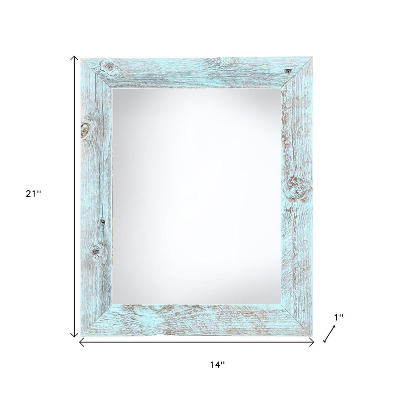 12" x 18" Blue Solid Wood Hanging Picture Frame - Home Decor