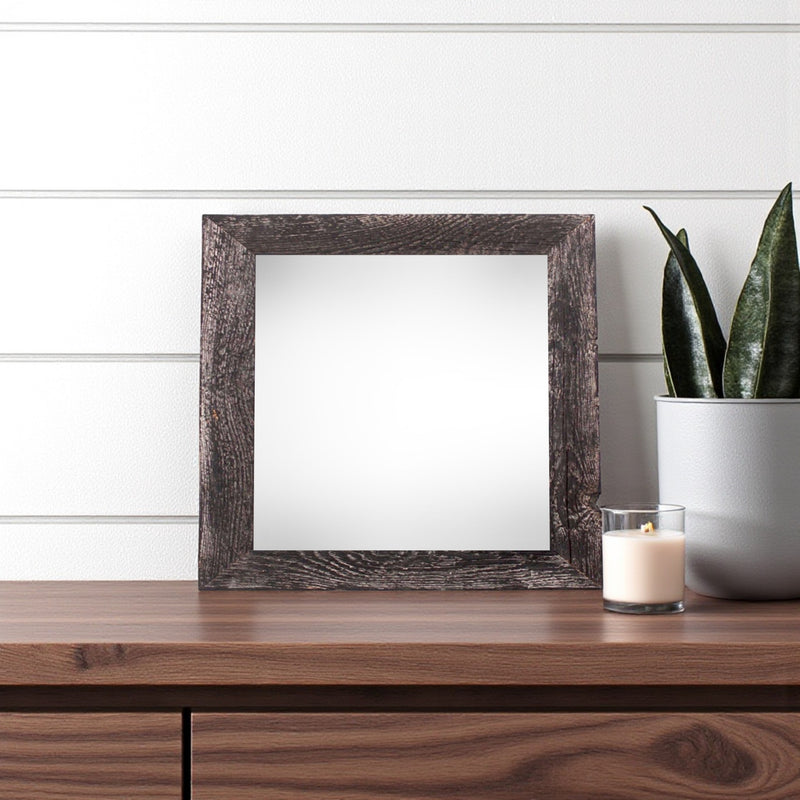 6" x 6" Black Solid Wood Tabletop Picture Frame - Home Decor