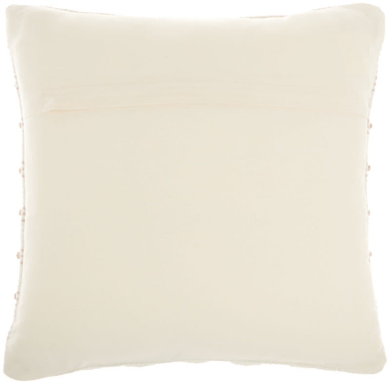 18" Blush Cotton Blend Throw Pillow - Home Decor