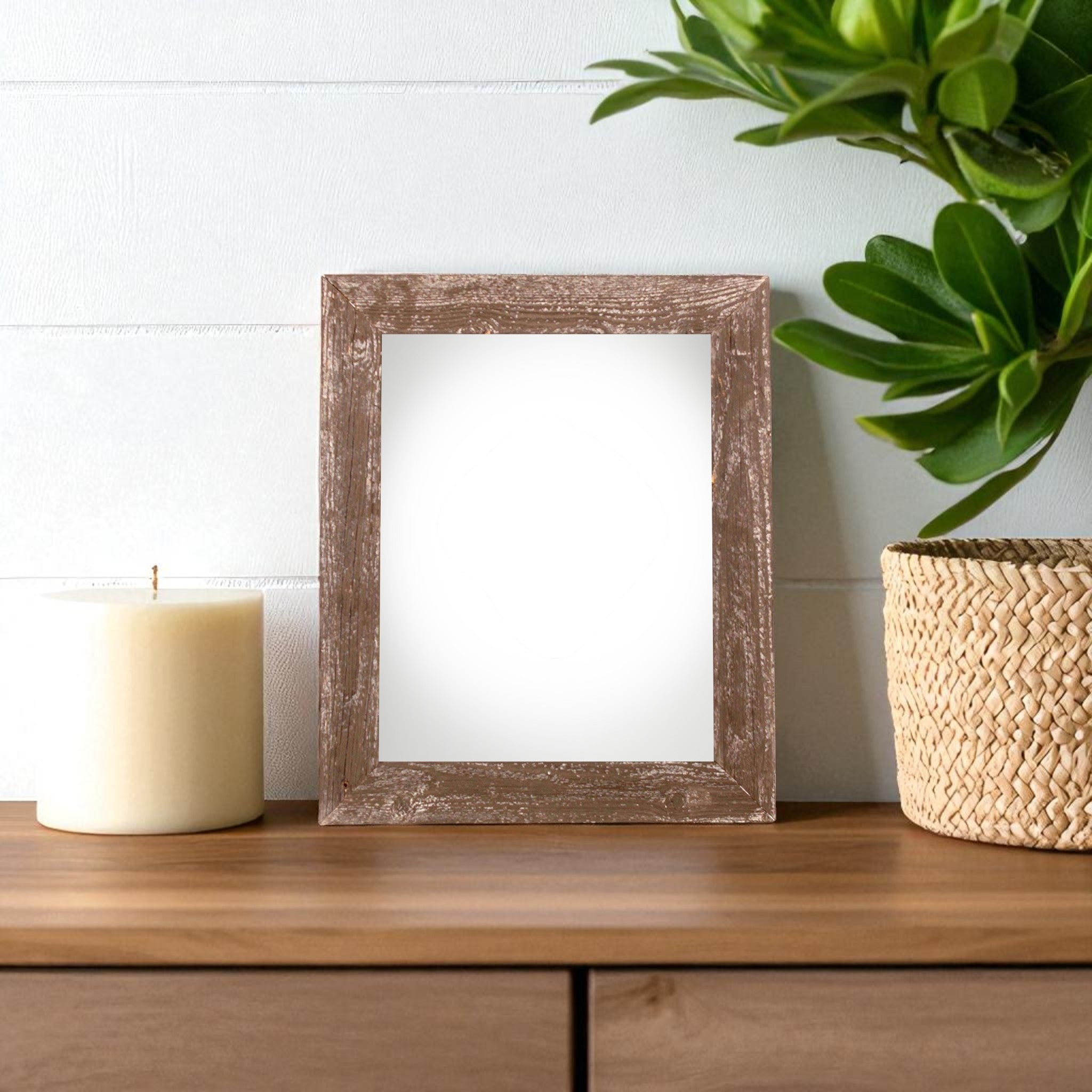 5" x 7" Brown Solid Wood Tabletop Picture Frame - Home Decor