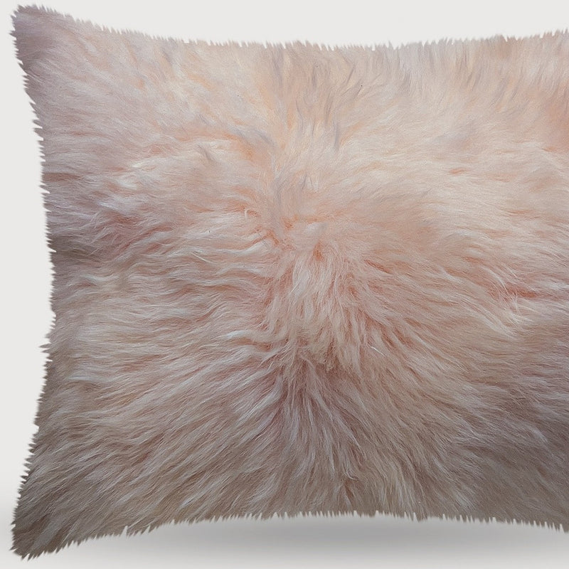 18" Blush Sheepskin Throw Pillow - Home Decor