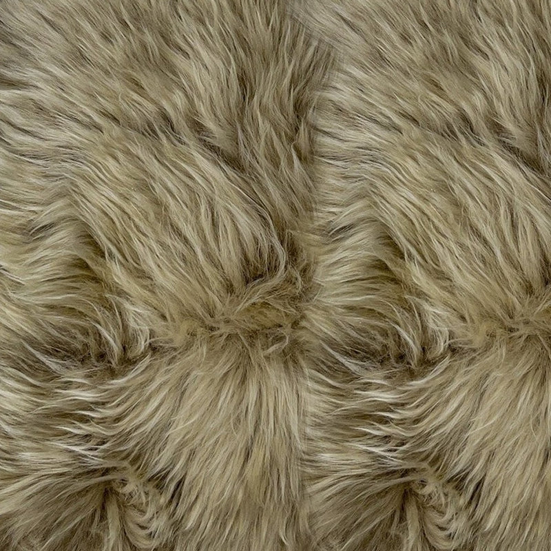 Set of Two 18" Taupe Sheepskin Throw Pillows - Home Decor