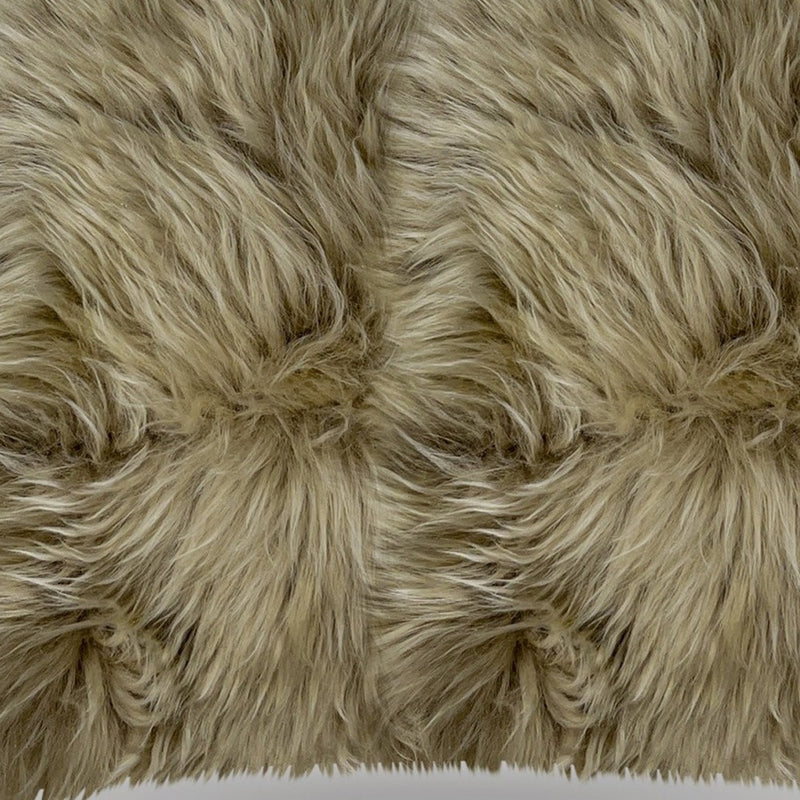 18" Taupe Sheepskin Throw Pillow - Home Decor