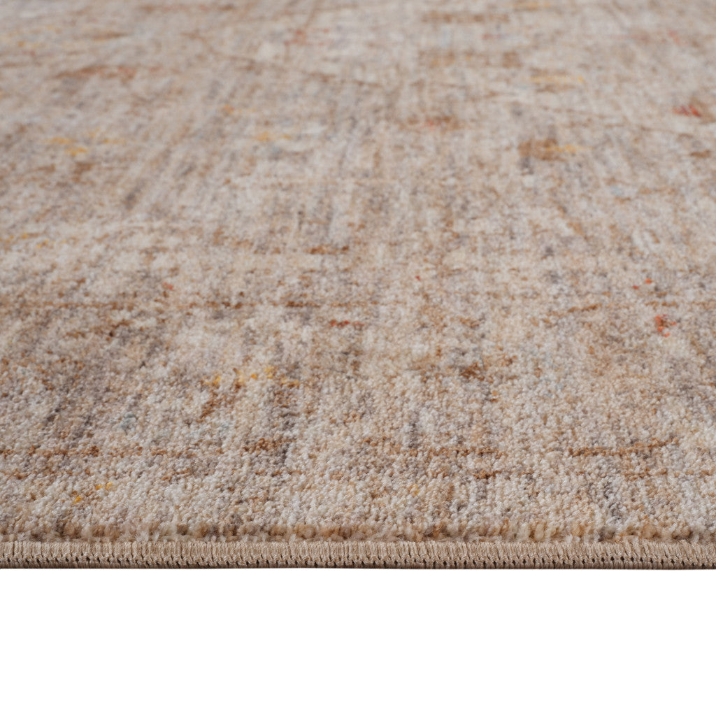 3' X 10' Beige And Brown Floral Medallion Runner Rug With Fringe - Home & Garden