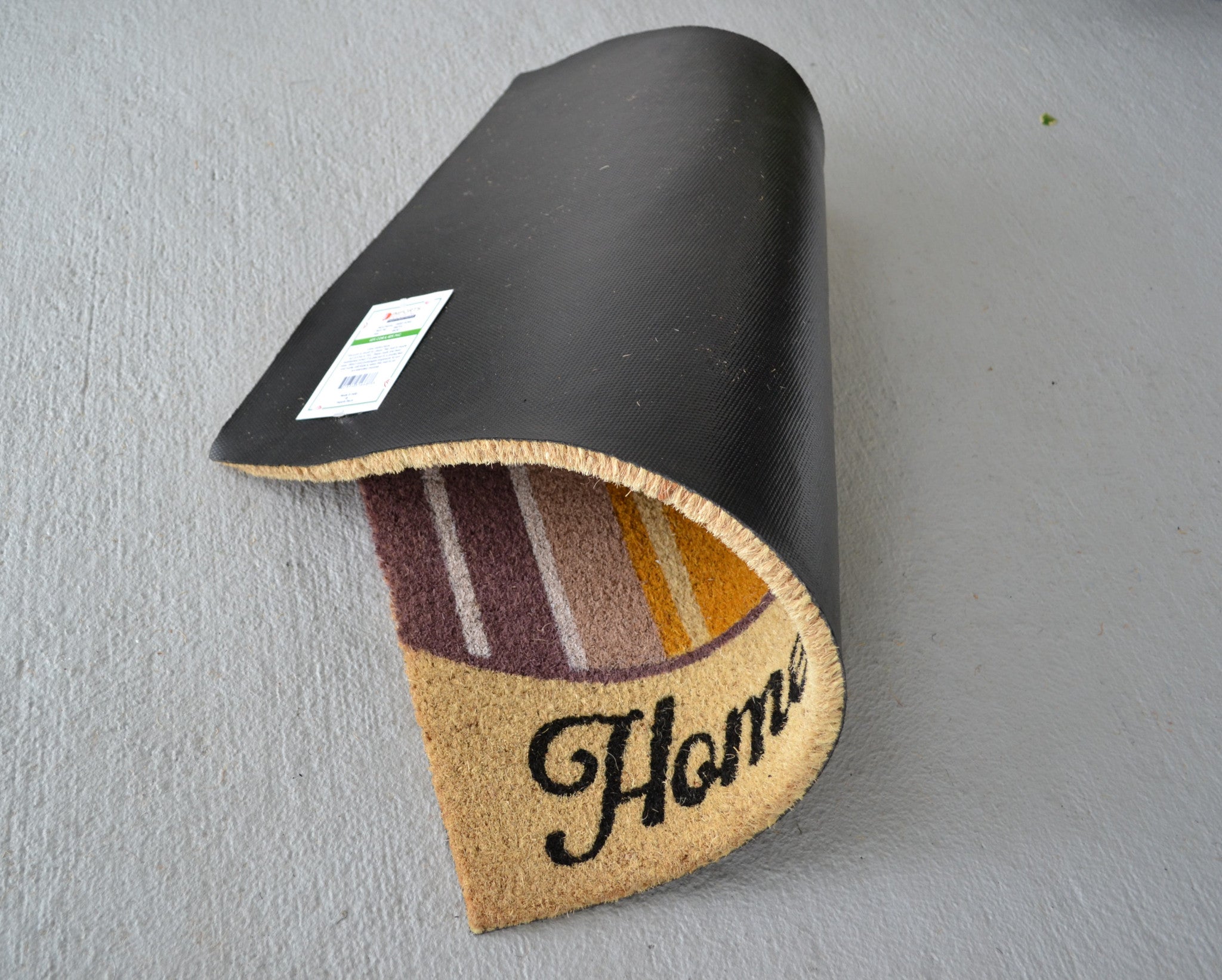 18" X 30" Beige and Black Coir Home Sweet Home Outdoor Door Mat - Home & Garden