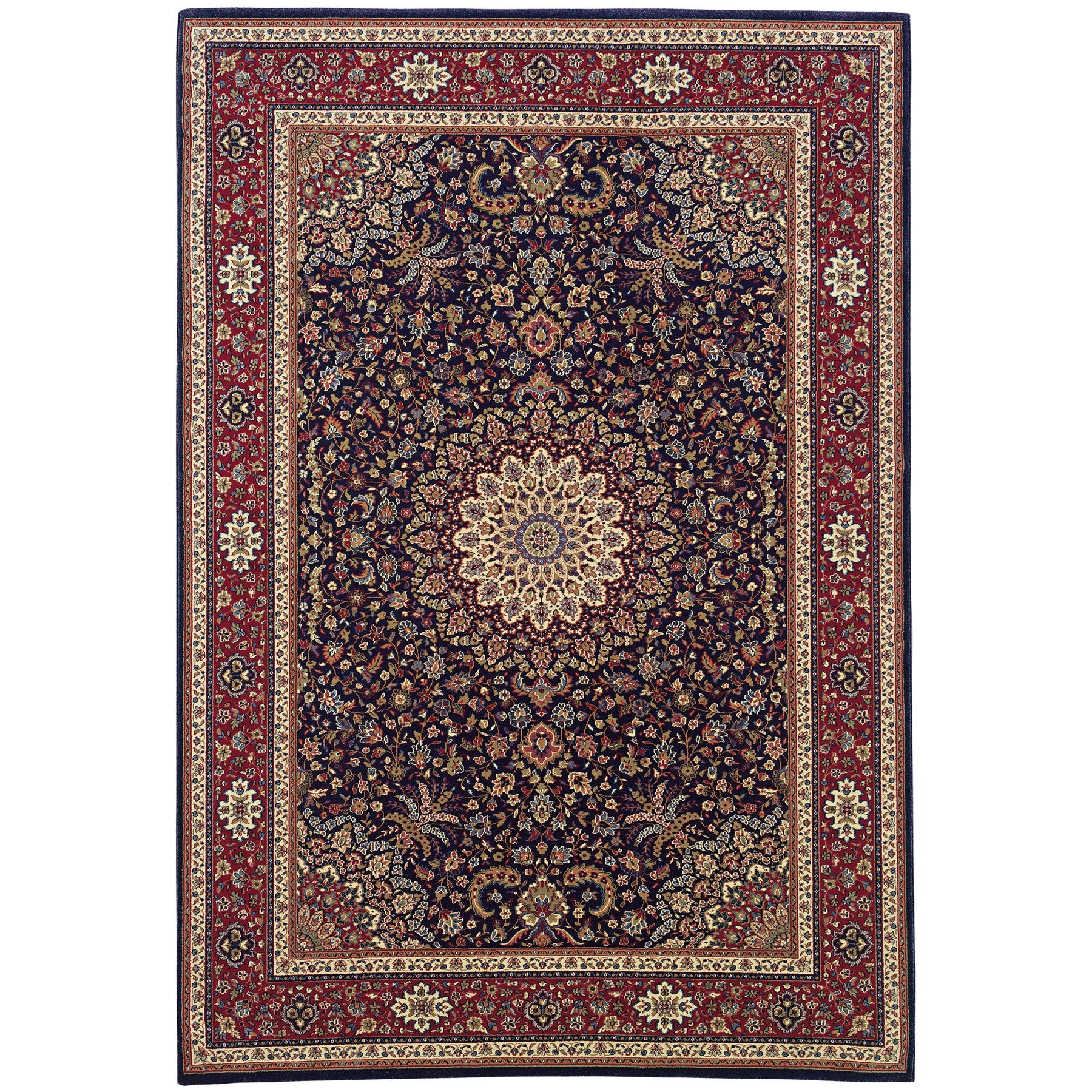 7' X 10' Blue And Red Oriental Area Rug - Home & Garden