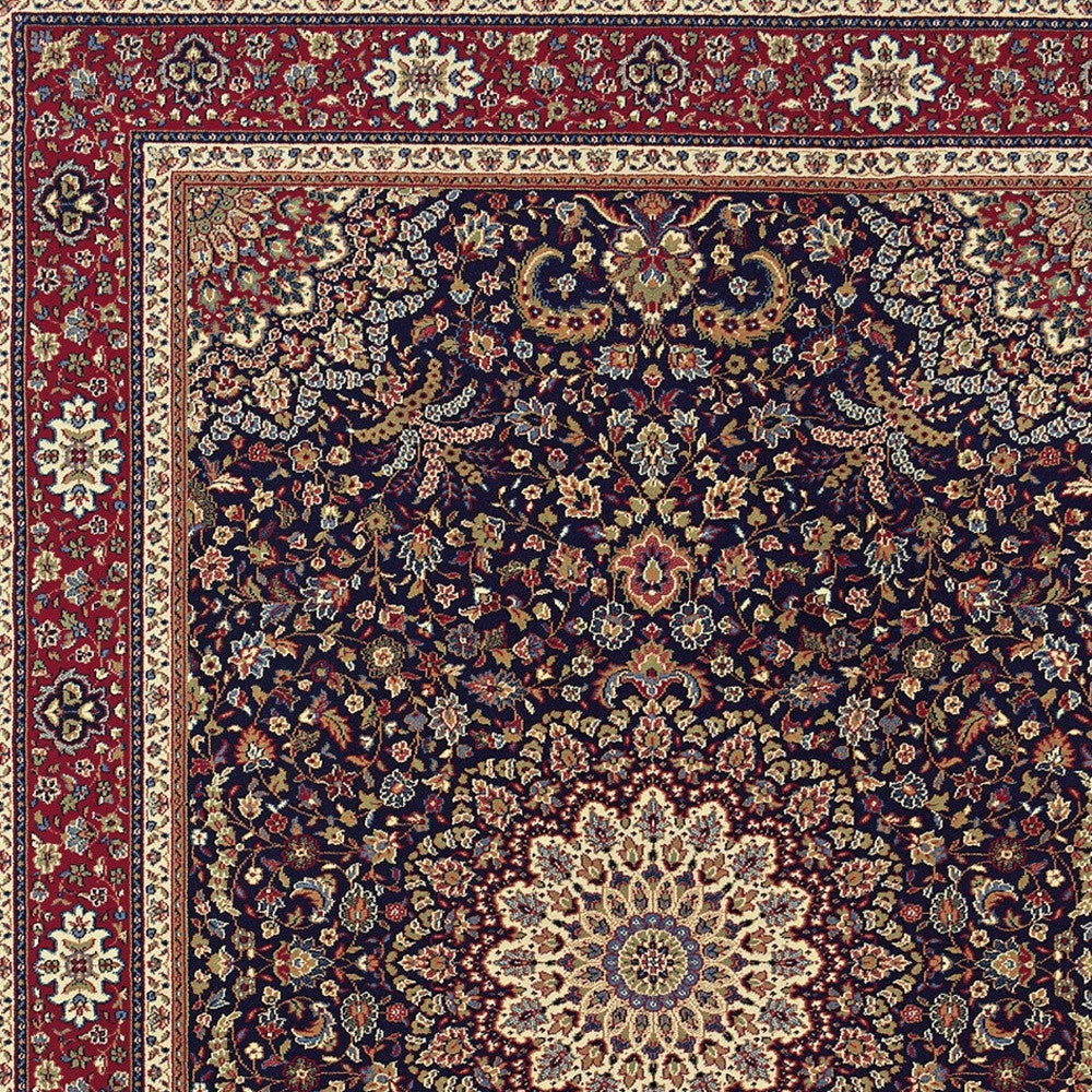 7' X 10' Blue And Red Oriental Area Rug - Home & Garden