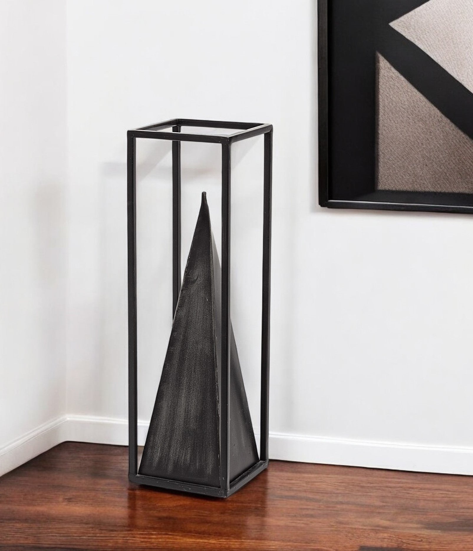 13" Black Metal Tabletop Sculpture - GreatEagleInc