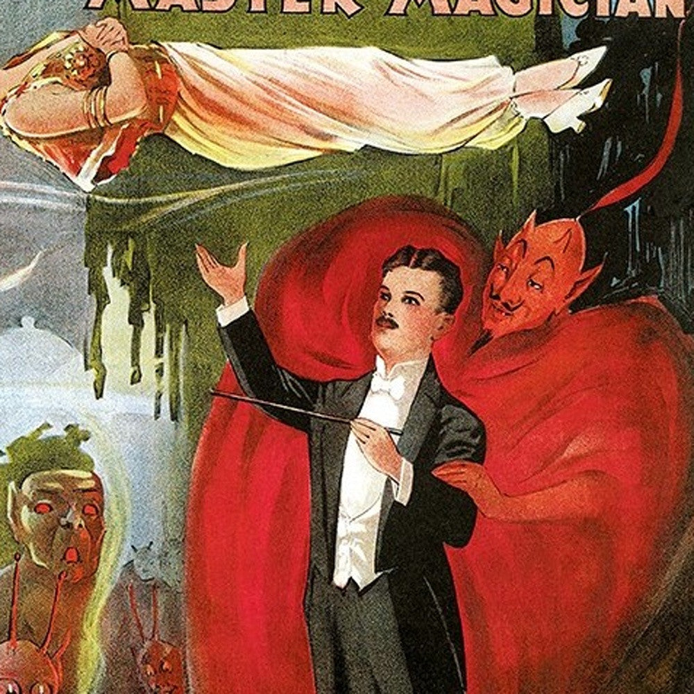 Vintage 1895 Blackstone Magic Unframed Print Wall Art - Home Decor