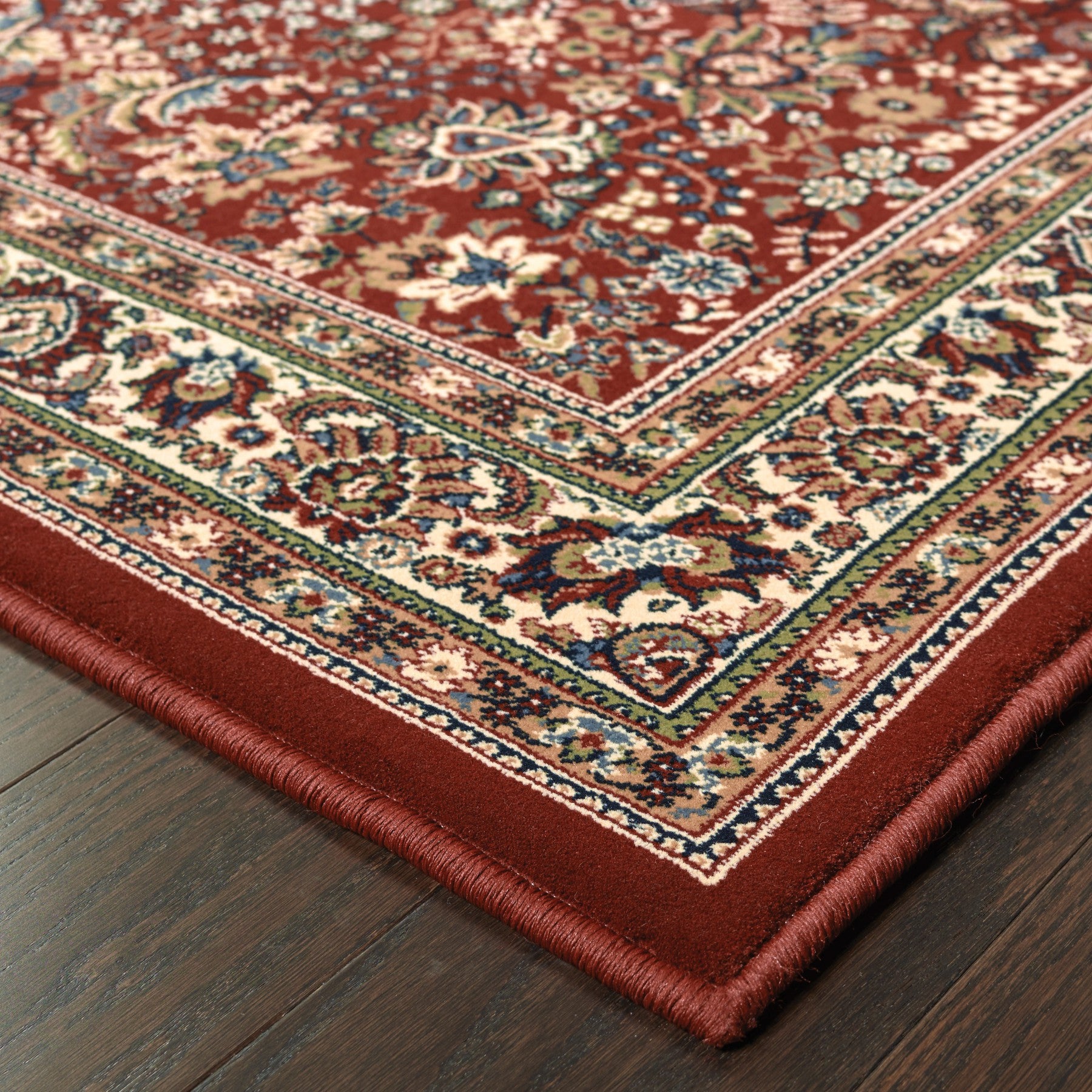 7' X 10' Red And Ivory Oriental Area Rug - Home & Garden