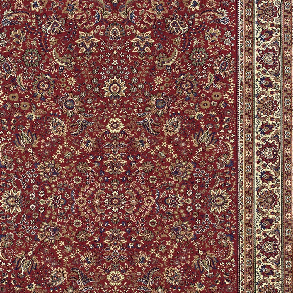 7' X 10' Red And Ivory Oriental Area Rug - Home & Garden