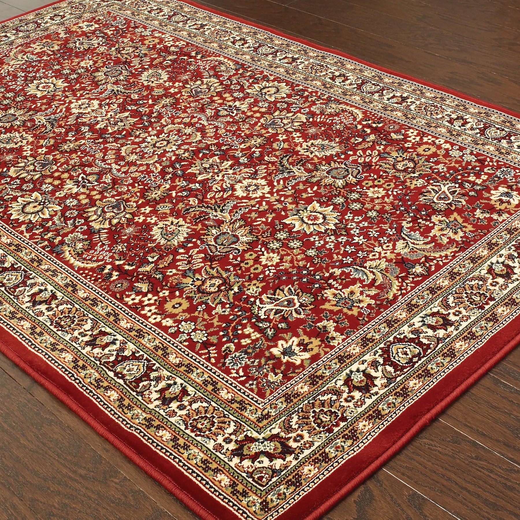 7' X 10' Red And Ivory Oriental Area Rug - Home & Garden