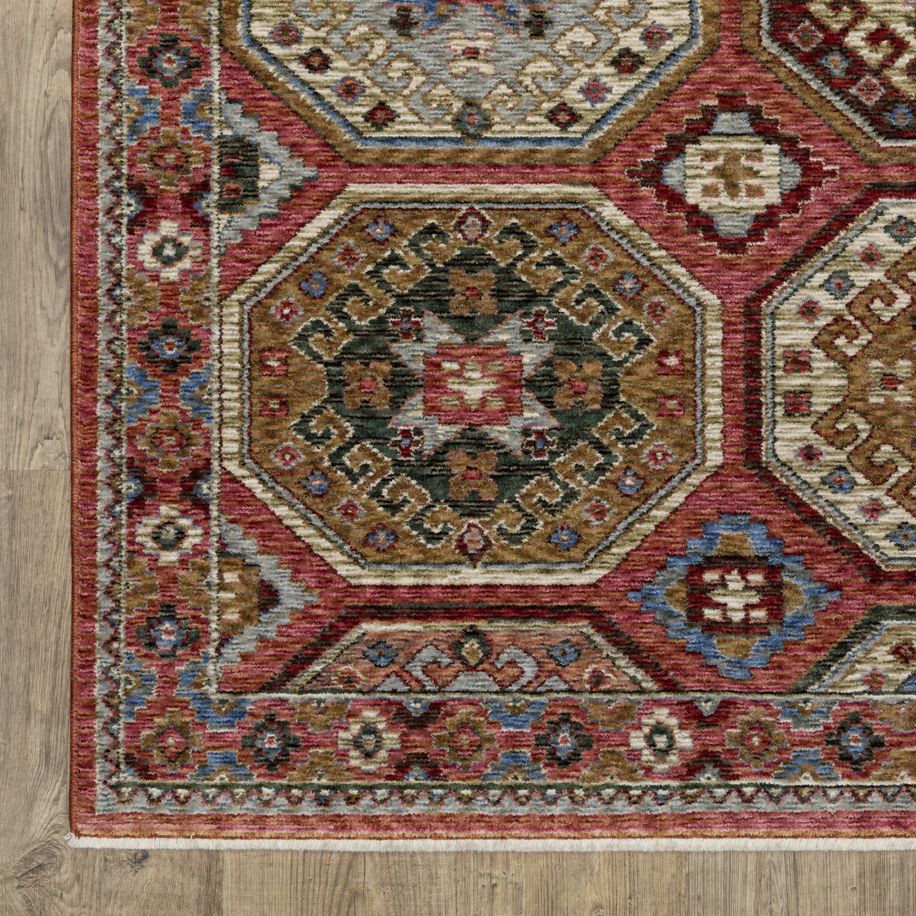 10' X 13' Pink And Red Medallion Area Rug With Fringe - Home & Garden