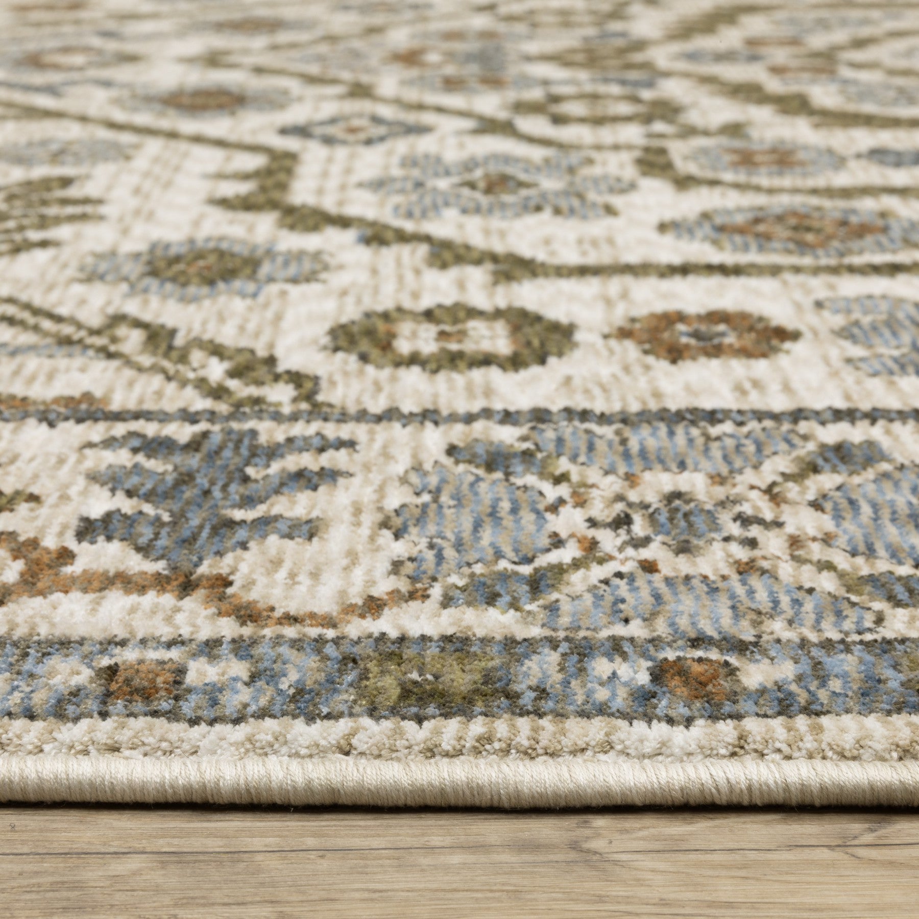 10' X 13' Ivory And Rust Floral Area Rug With Fringe - Home & Garden