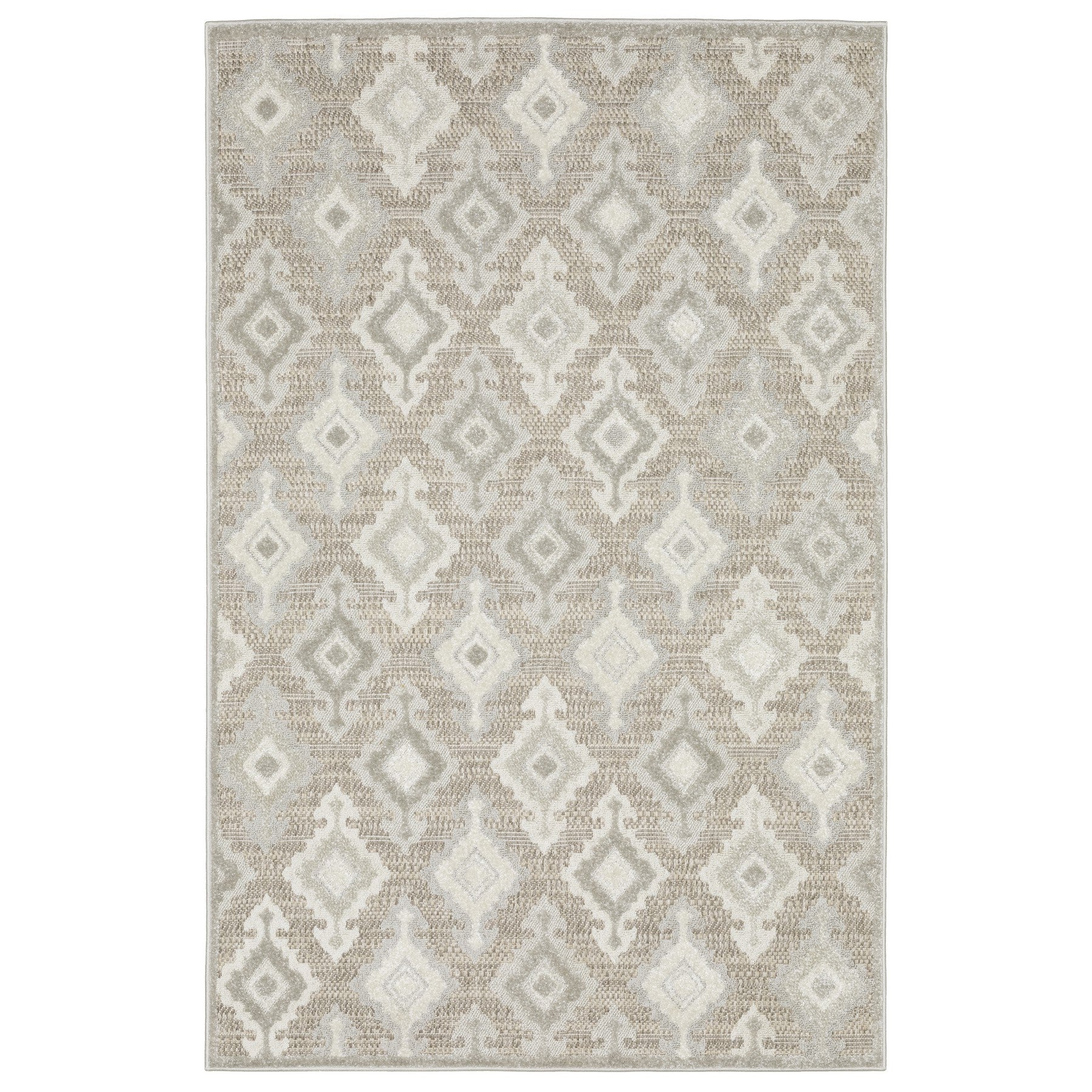 3' X 5' Beige And Gray Oriental Area Rug - Home & Garden