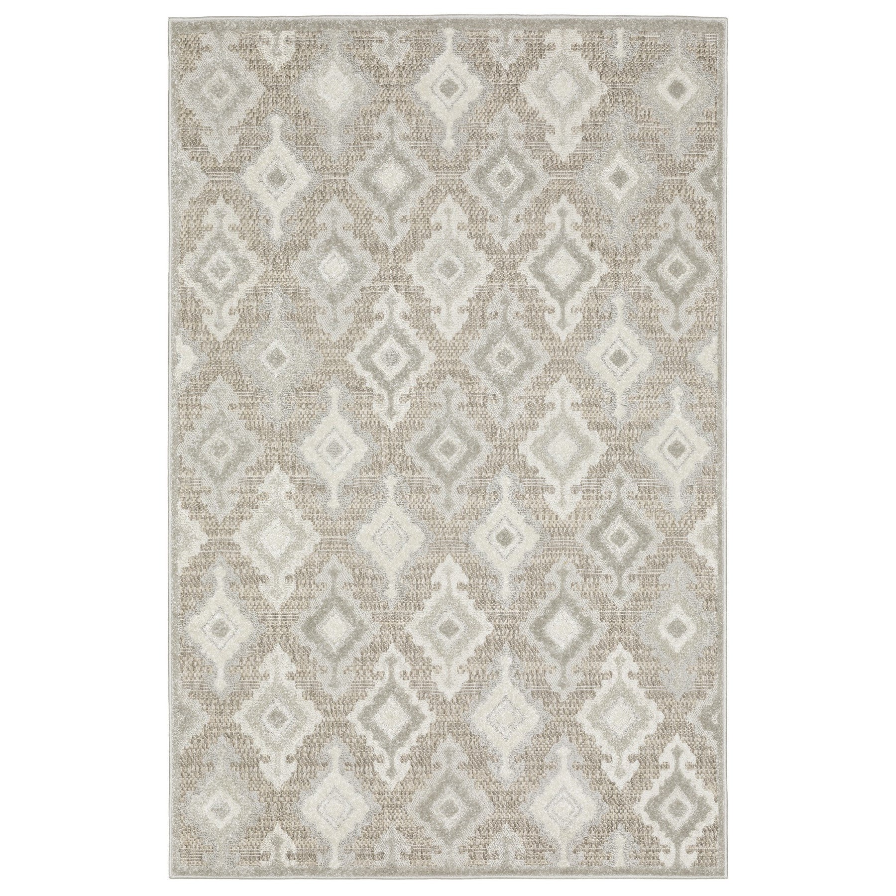 3' X 5' Beige And Gray Oriental Area Rug - Home & Garden