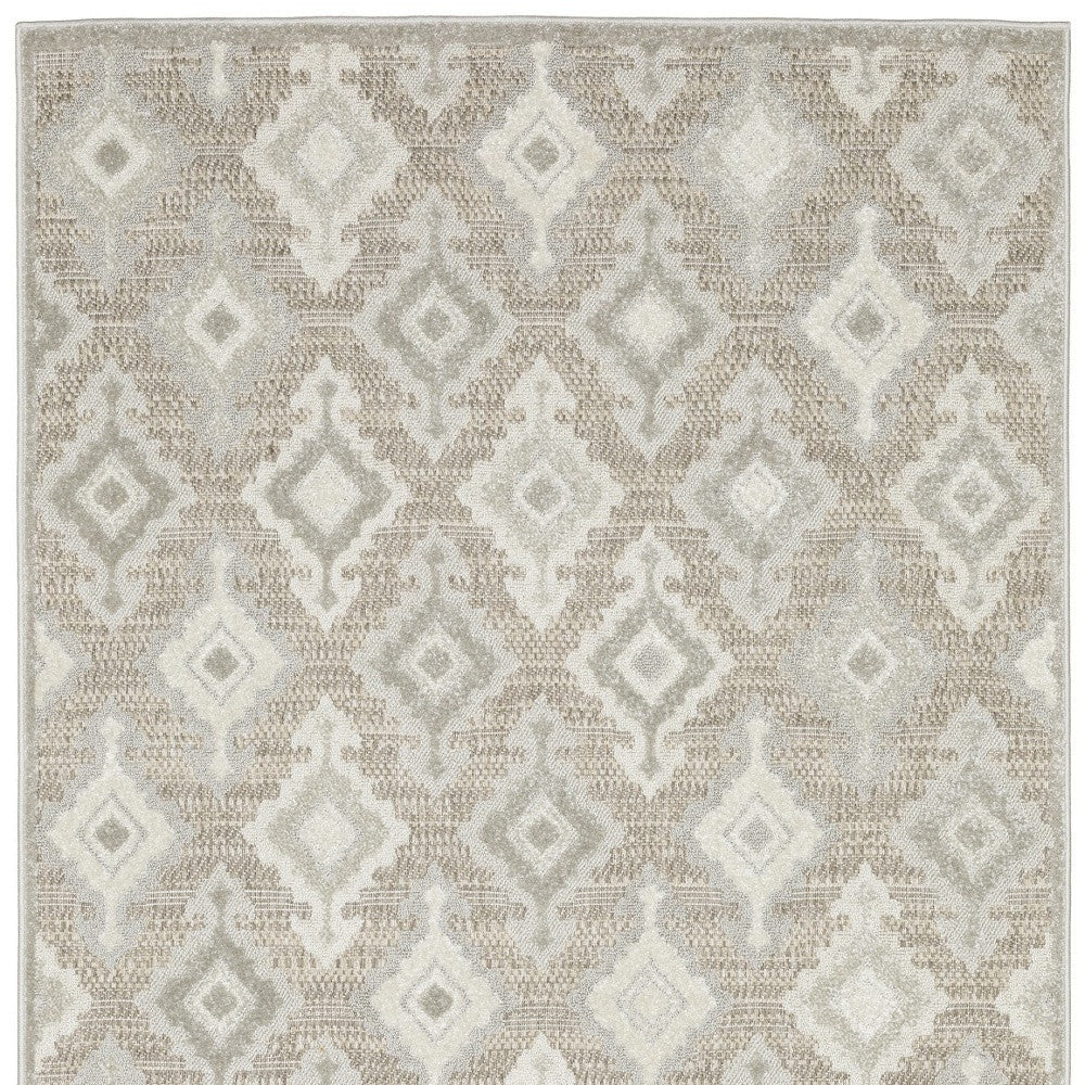 3' X 5' Beige And Gray Oriental Area Rug - Home & Garden